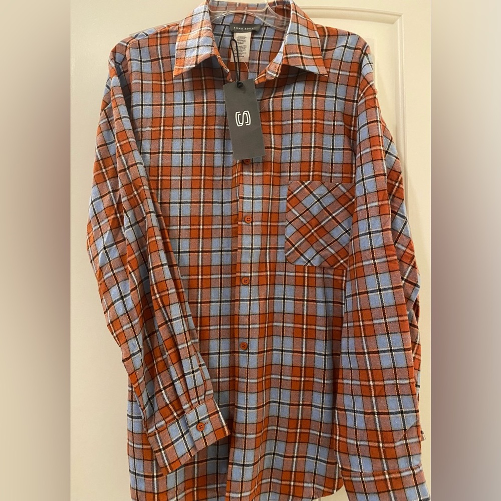 Oversized Women’s Flannel Shirt, New With Tags! Size M!